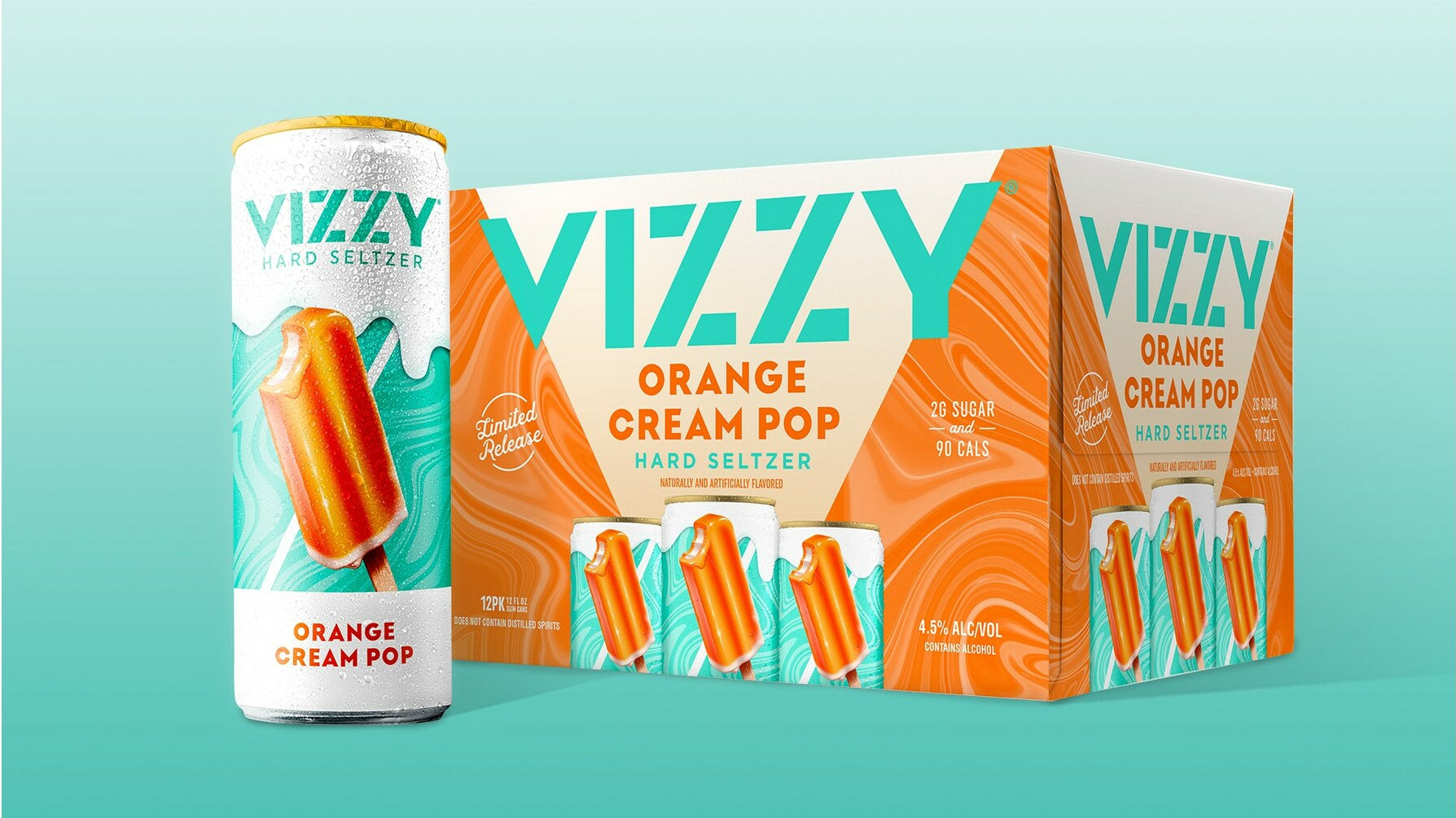 Experience the Irresistible Zing of Vizzy Orange Cream Pop Hard Seltzer 12PK