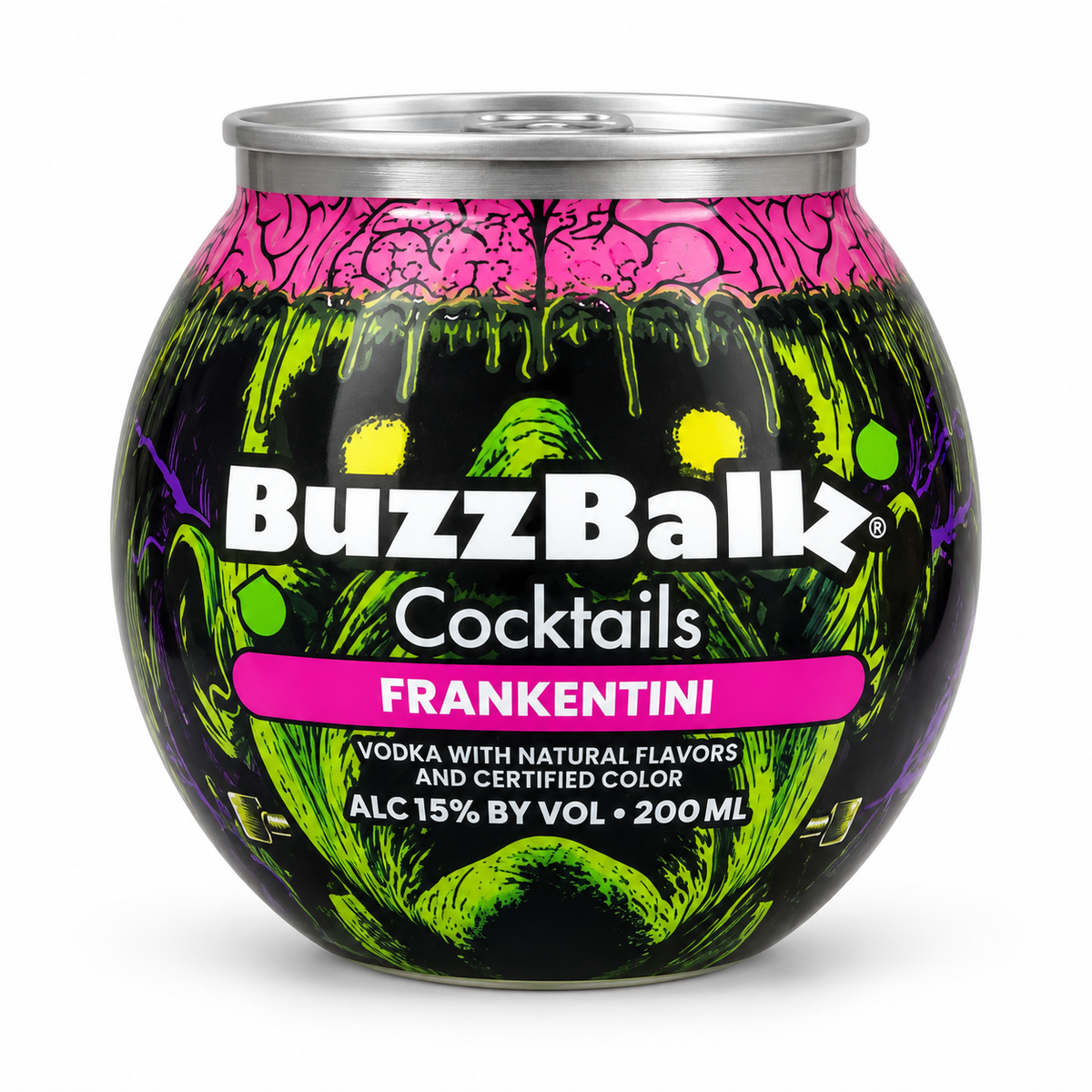 BuzzBallz Cocktails Frankentini Vodka Cocktail 200mL 15% ALC/VOL Halloween