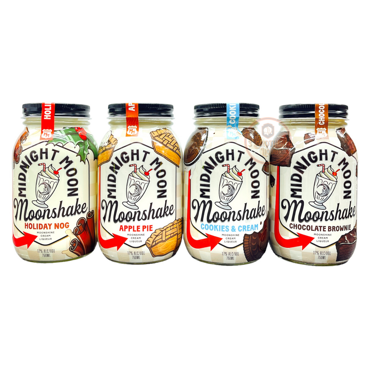 Holiday Nog Moonshake Cream Liqueur  Midnight Moon Moonshine + Moonshake  Cream Liqueurs