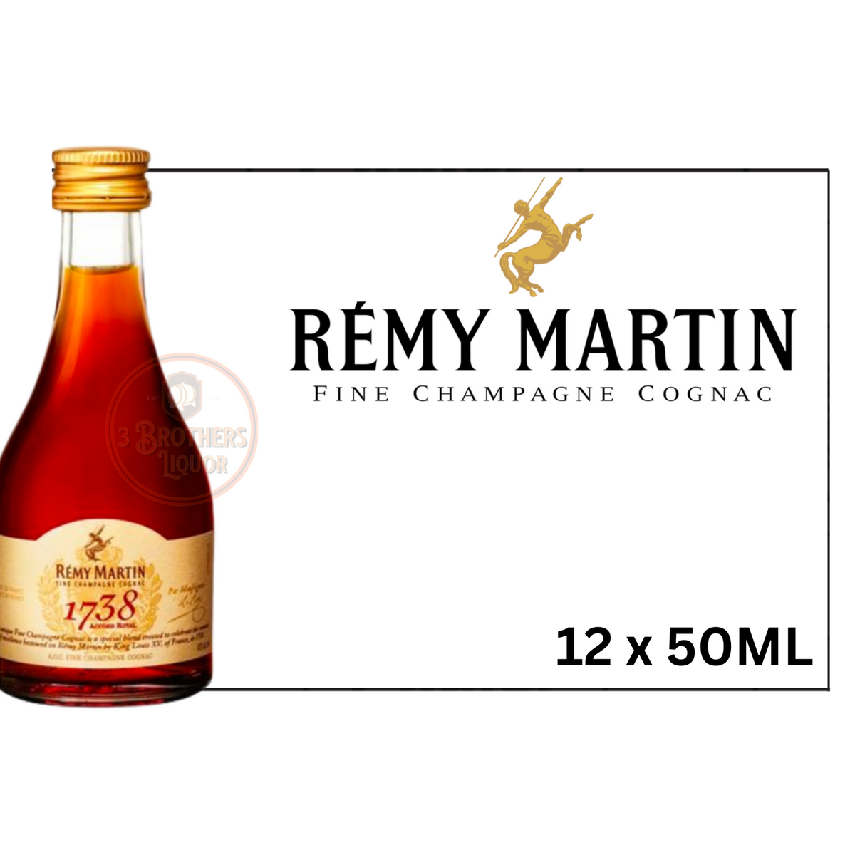 Remy Martin 1738 Champagne Cognac Mini Shots (12 Of 50ML
