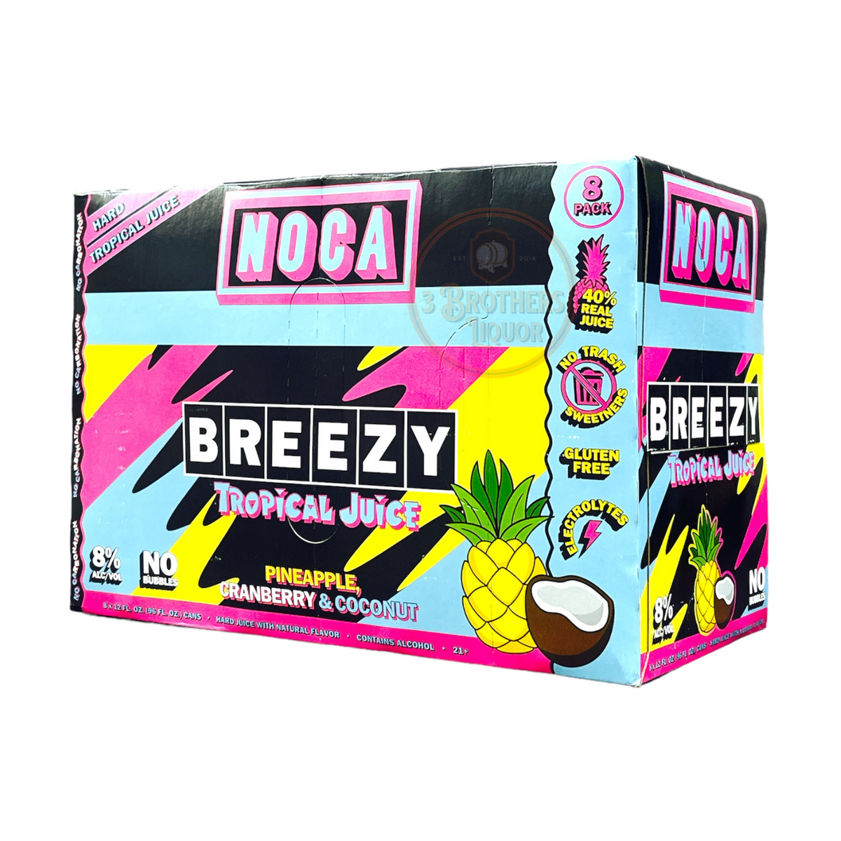 Noca Breezy Tropical Juice Pineapple Cranberry & Coconut 8Pk