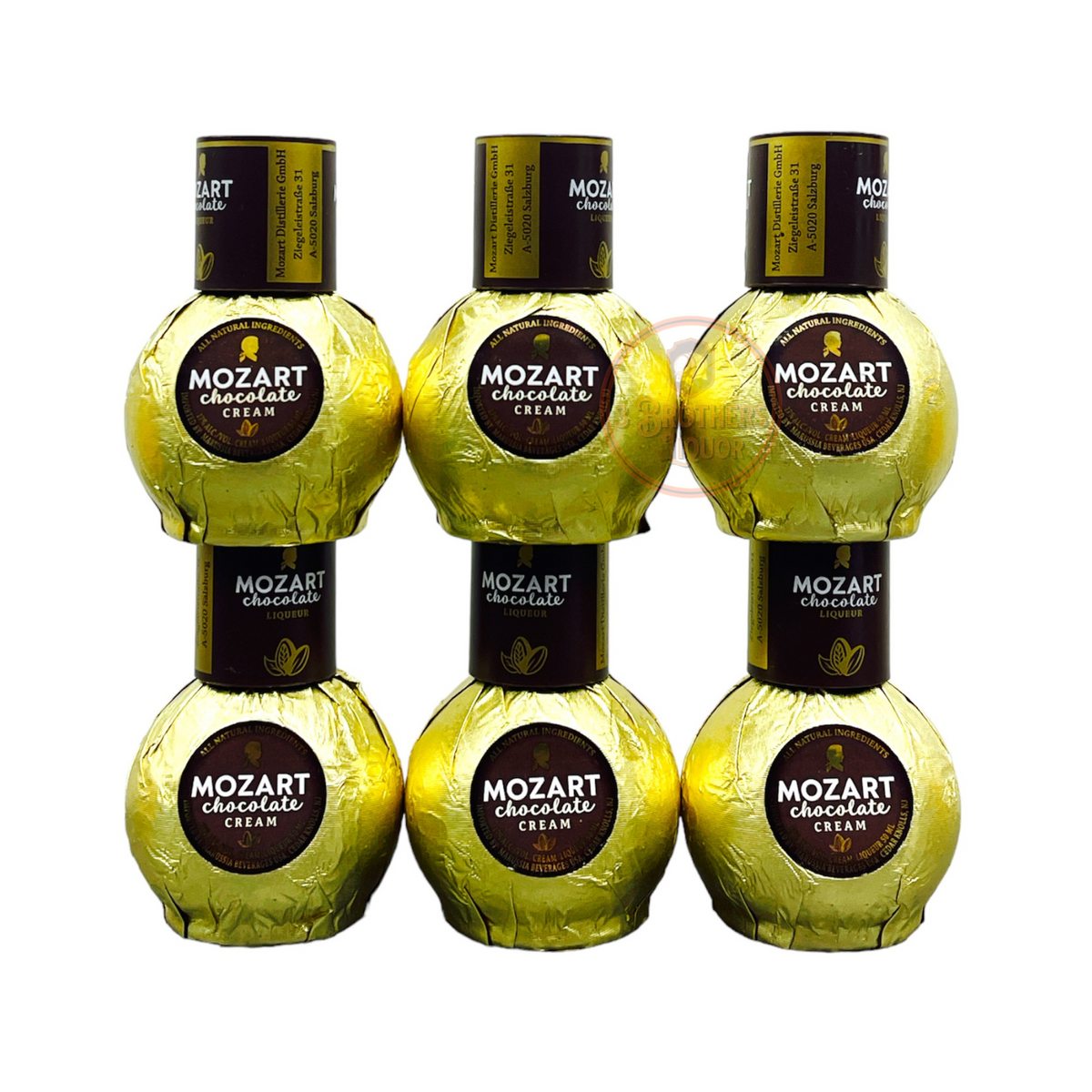 Mozart Chocolate Cream Liqueur Miniature Shots (6 Of 50ML