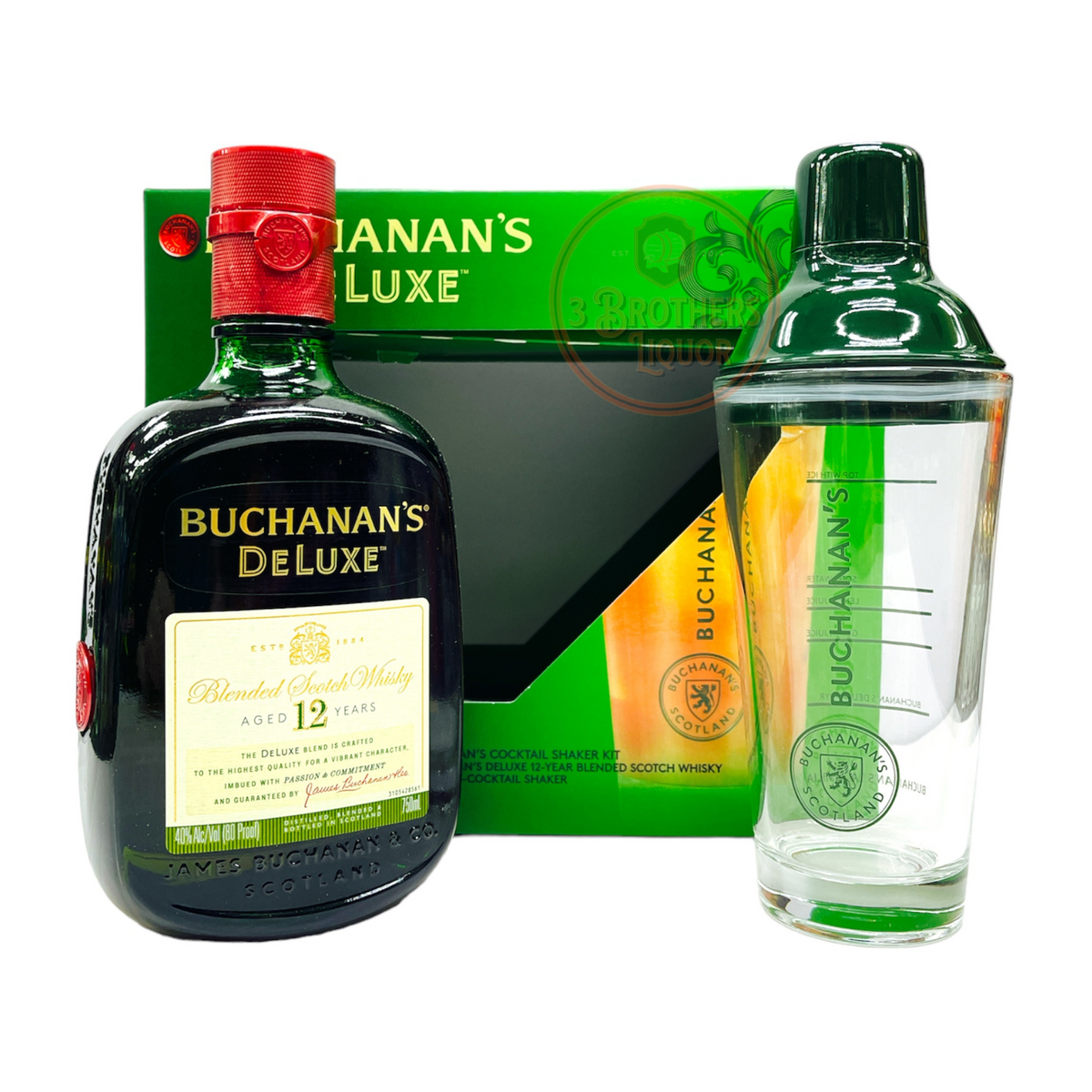 Buchanan's Deluxe Aged 12 Years Scotch Whisky Gift Set W/ Buchanan Coc
