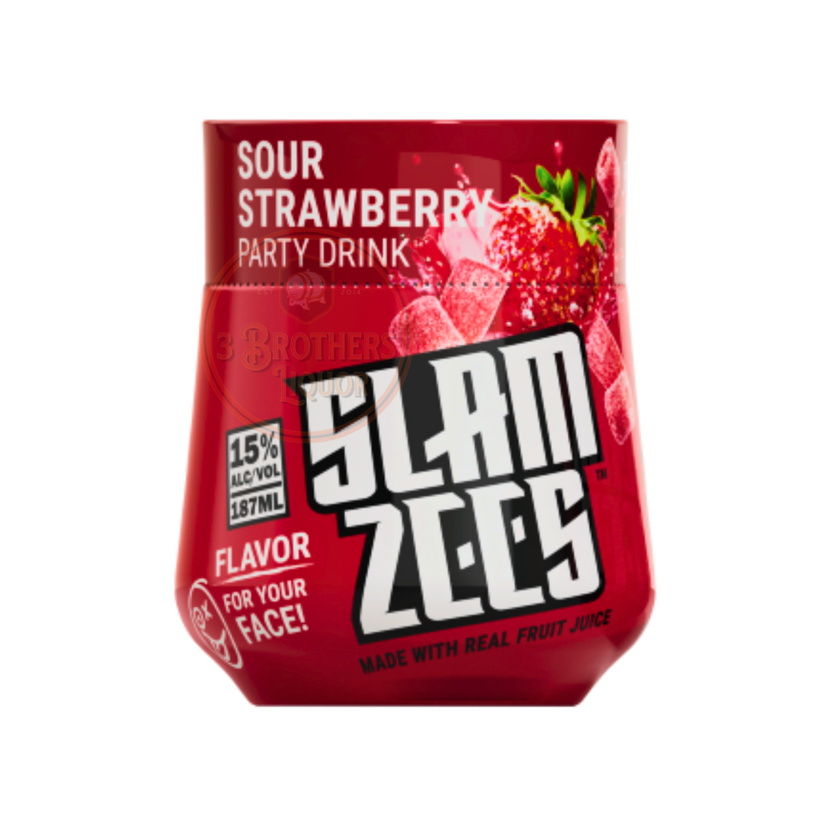 Slam Zees Sour Strawberry Wine Party Drink Cocktail (187ML