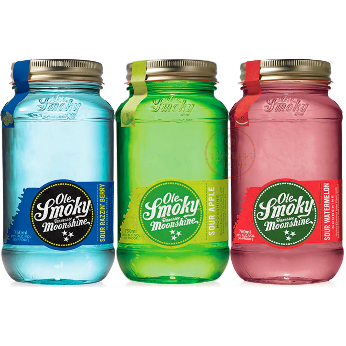 Ole Smoky Sours Moonshine 3Pk Bundle Set 3brothersliquor