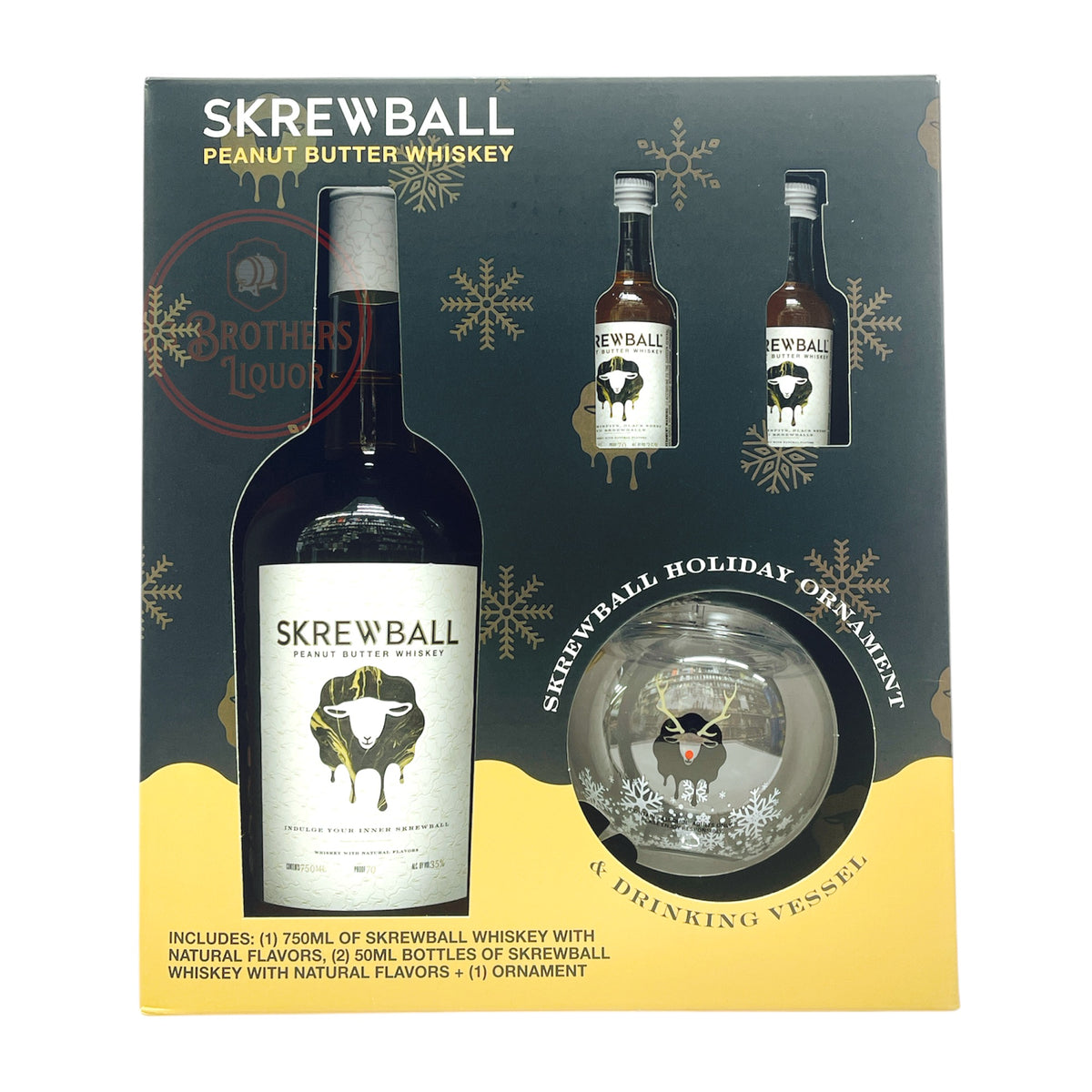 Skrewball Peanut Butter Whiskey Gift Set W 2 Skrewball Shots Orname skrewball-peanut-butter-whiskey-gift-set-w-2-skrewball-shots-orname