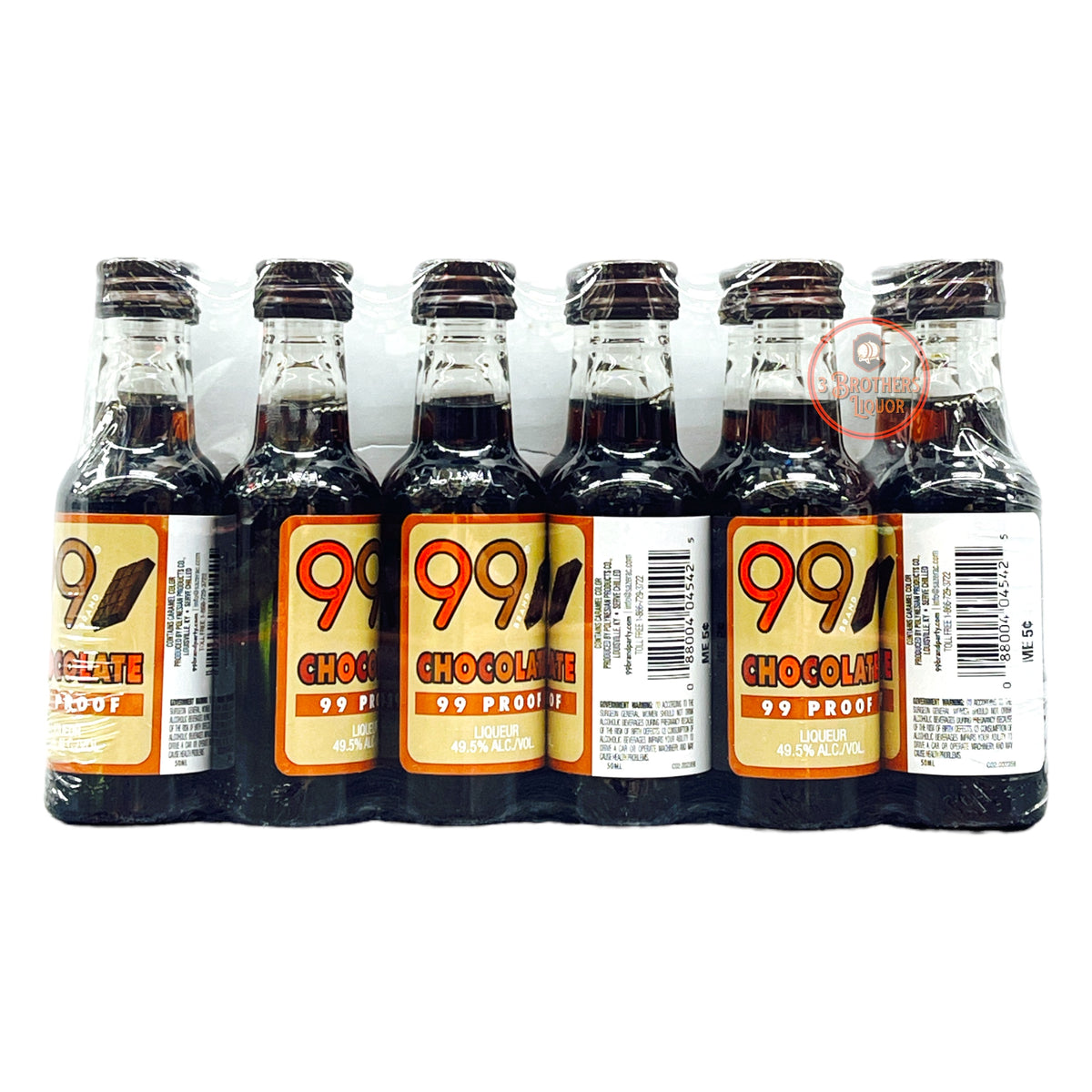 99 Brand Proof Chocolate Liqueur Mini Shots (12 Of 50ML) 3brothersliquor