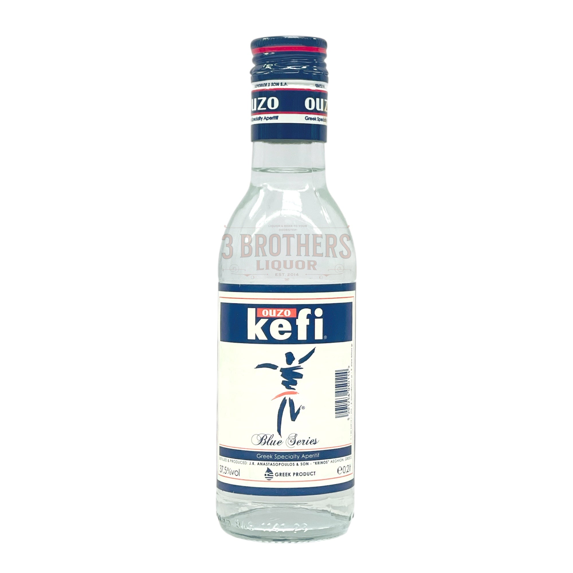 Ouzo Kefi Blue Series Greek Specialty Arak (200ML) – 3brothersliquor