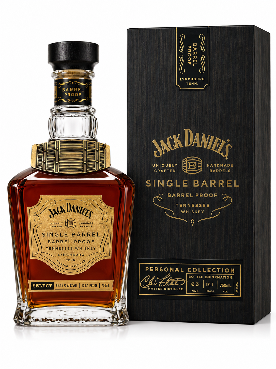 Jack Daniel's Single Barrel Barrel Proof Tennessee Whiskey 131.1 Proof 750mL with gift box