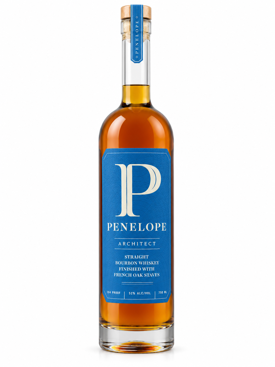Penelope Architect bourbon whiskey blue-label 750ml bottle