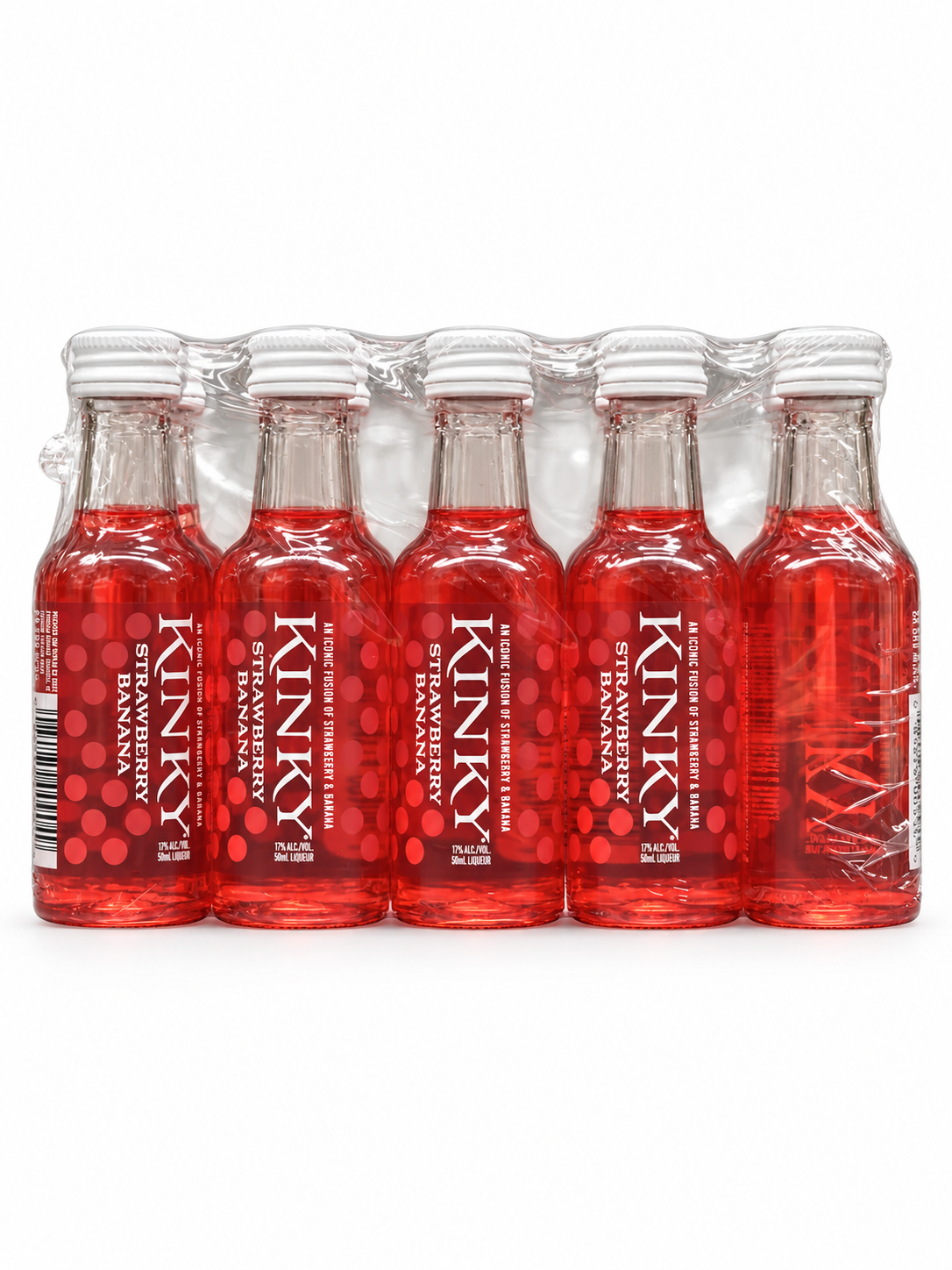 Kinky Strawberry Banana liqueur 50ml mini bottle 10-pack