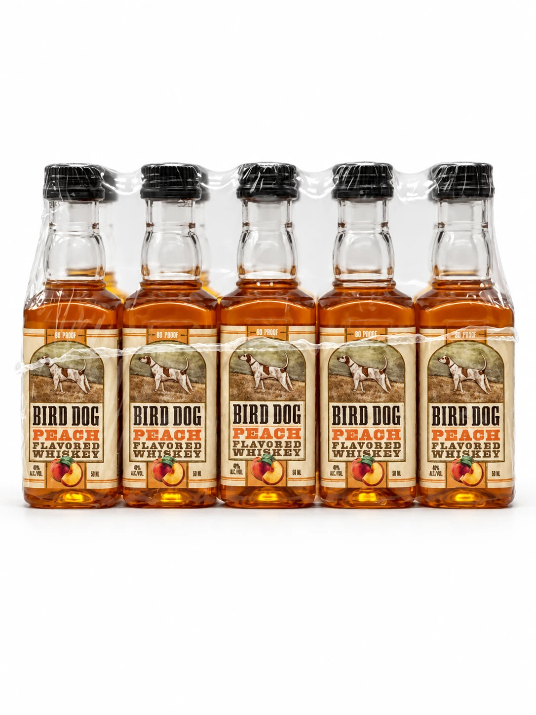 Bird Dog Peach Flavored Whiskey Mini Shots (10 Of 50ML)