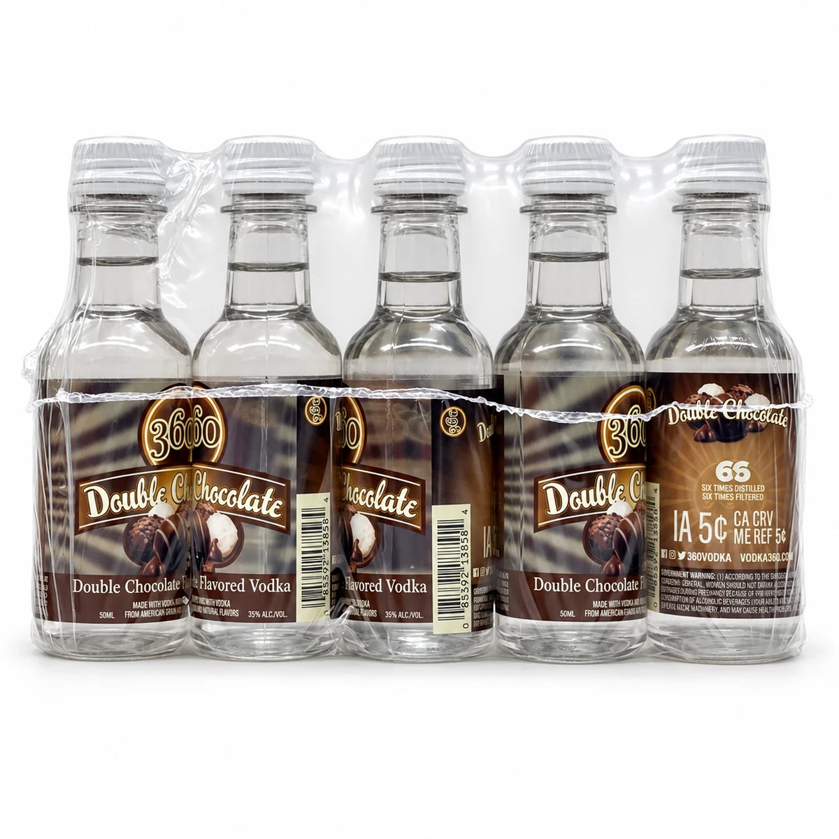 360 Double Chocolate Flavored Vodka Mini Shots (10 Of 50ML)