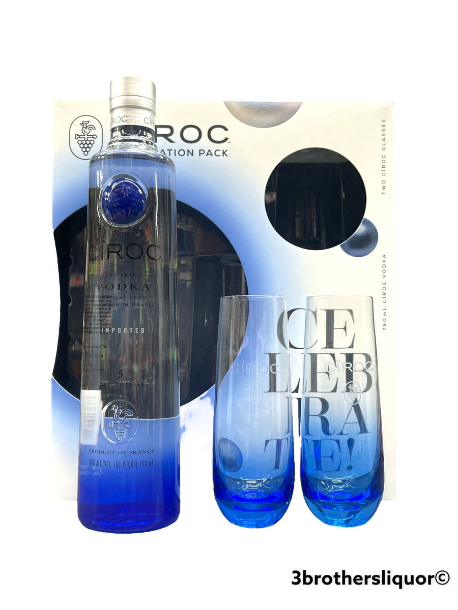 Ciroc Vodka Celebration Pack W/ 2 Ciroc Glasses (2022 Limited Release