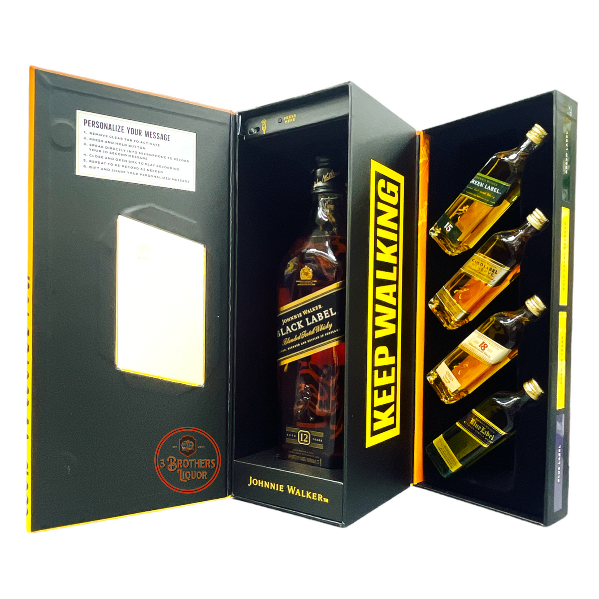3本セット Johnnie Walker Black Label Johnnie Walker Black Label A Voice To Remember Gift Set W/ Voice