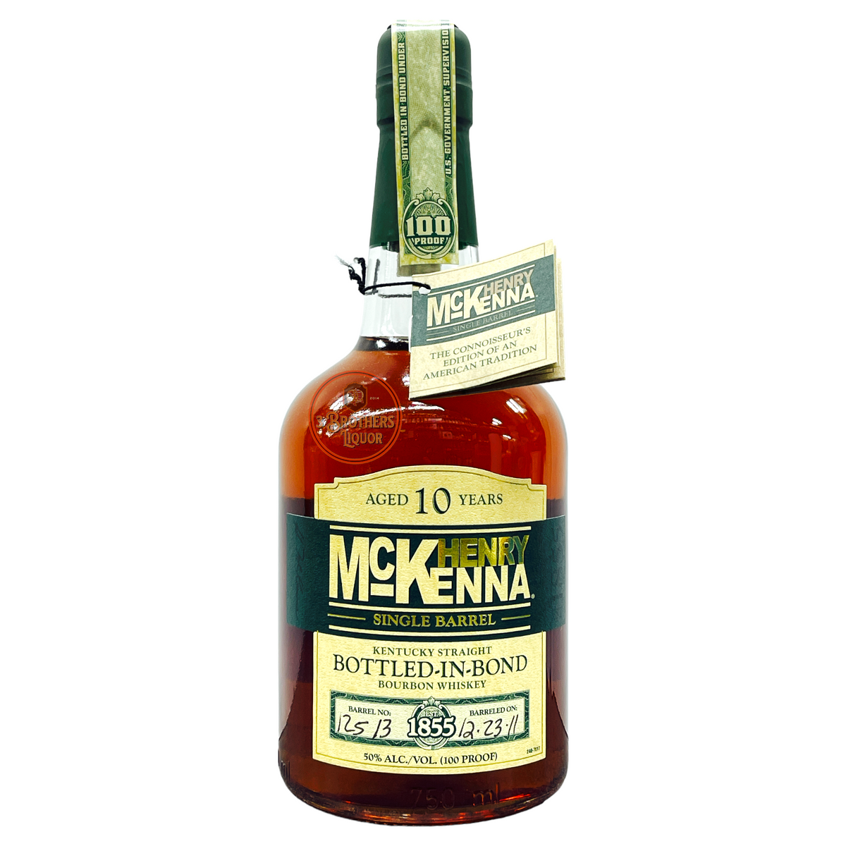 Henry McKenna Aged 10 Year Single Barrel Bottled In Bond Bourbon Henry McKenna Aged 10 Year Single Barrel Bottled In Bond Bourbon