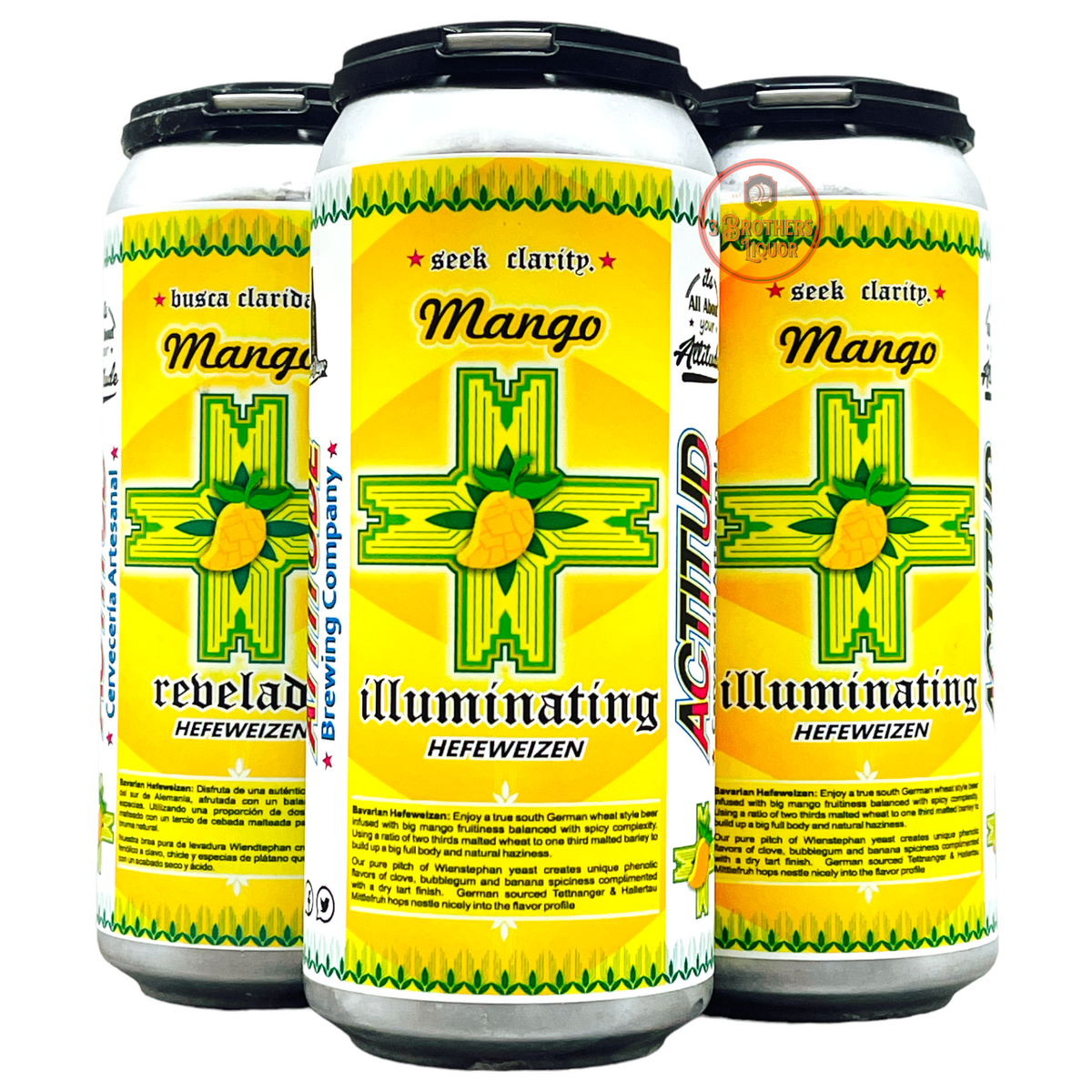 Attitude Brewing Illuminating Mango Hefeweizen 3brothersliquor