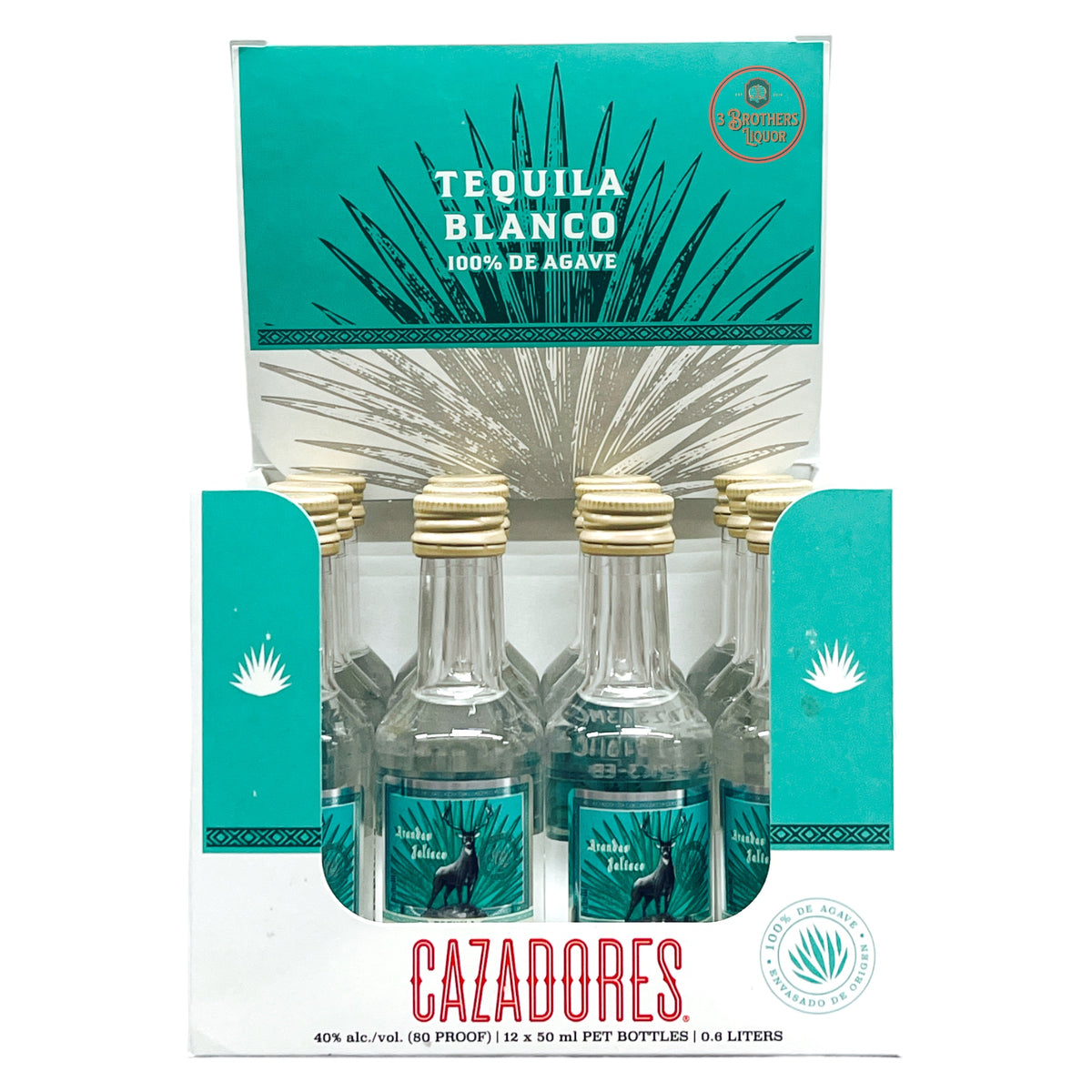 Cazadores Blanco Tequila Miniature Shots (12 Of 50ML) 3brothersliquor