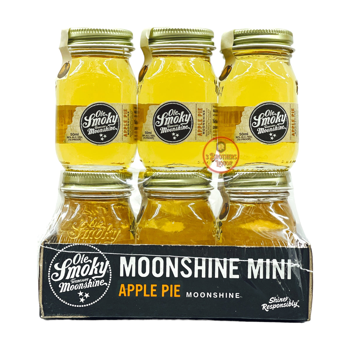 elfbar nachfüll pod läuft aus Ole Smoky Apple Pie Moonshine Mini Shots (6 Of 50ML) – 3brothersliquor
