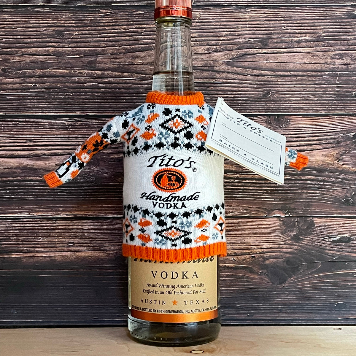 Titos Handmade Vodka Ugly Holiday Sweater Bottle (Limited Edition