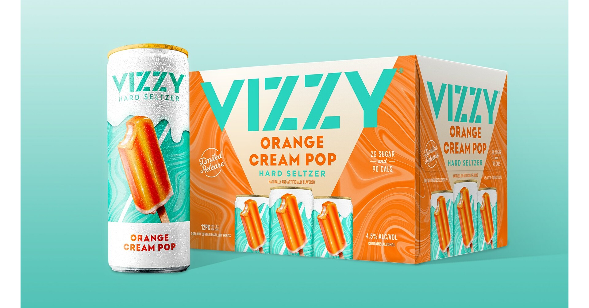 Experience the Irresistible Zing of Vizzy Orange Cream Pop Hard Seltzer 12PK