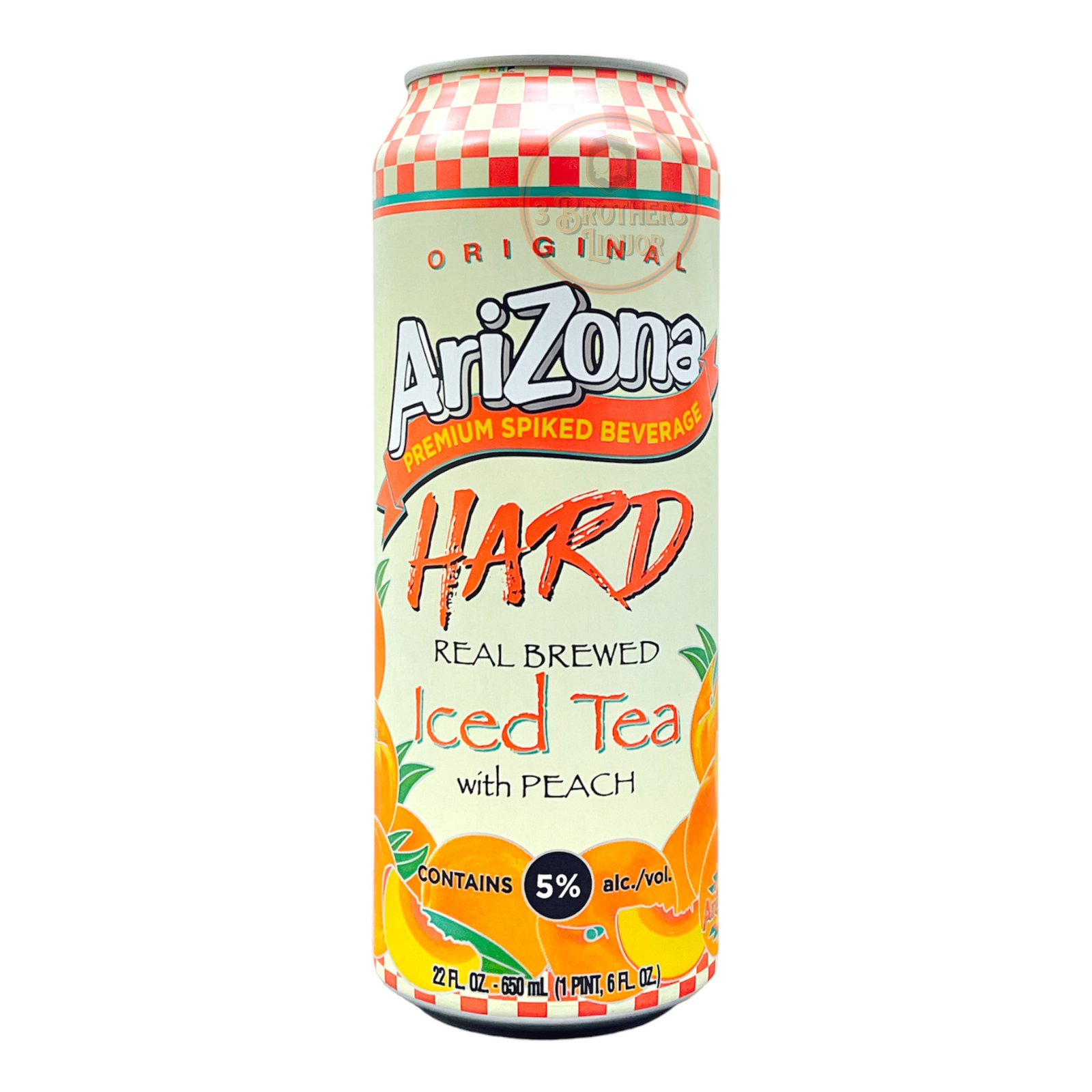 Iced Peach Spiked Tea Seltzer (22oz With Vodka 3brothersliquor Can Flavor – Arizona Hard