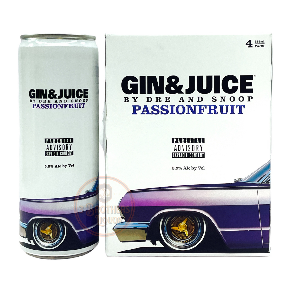 Gin & Juice By Dr. Dre And Snoop Dogg Passionfruit RTD Cocktail 4Pk Ca