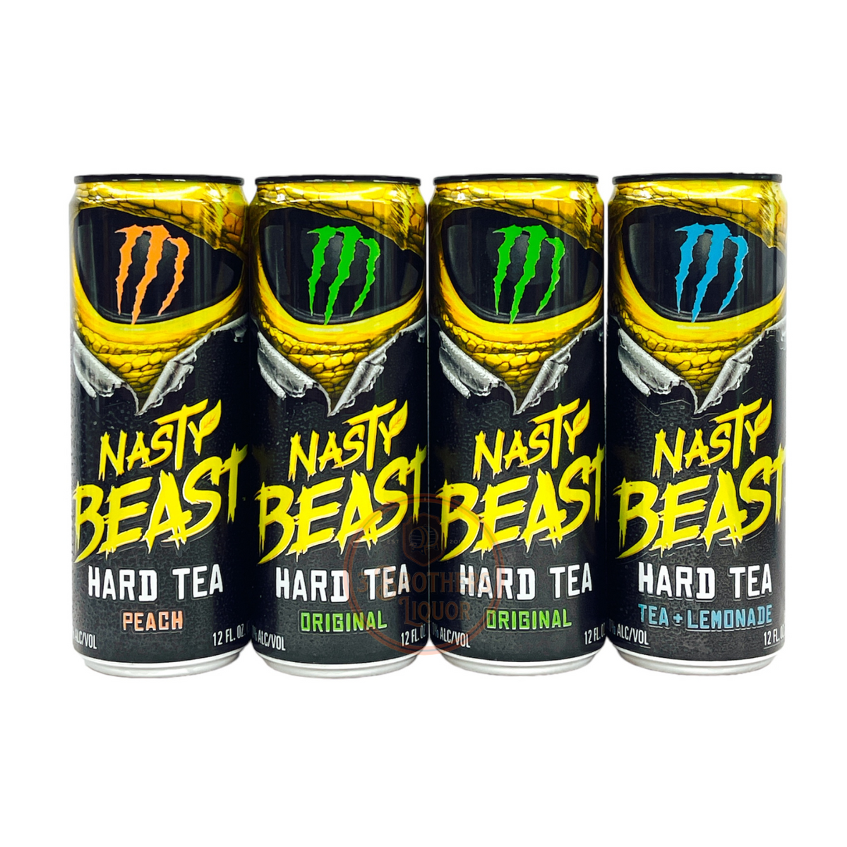 Monster Brewing Alcohol The Nasty Beast Hard Tea 4Pk Bundle Set ...