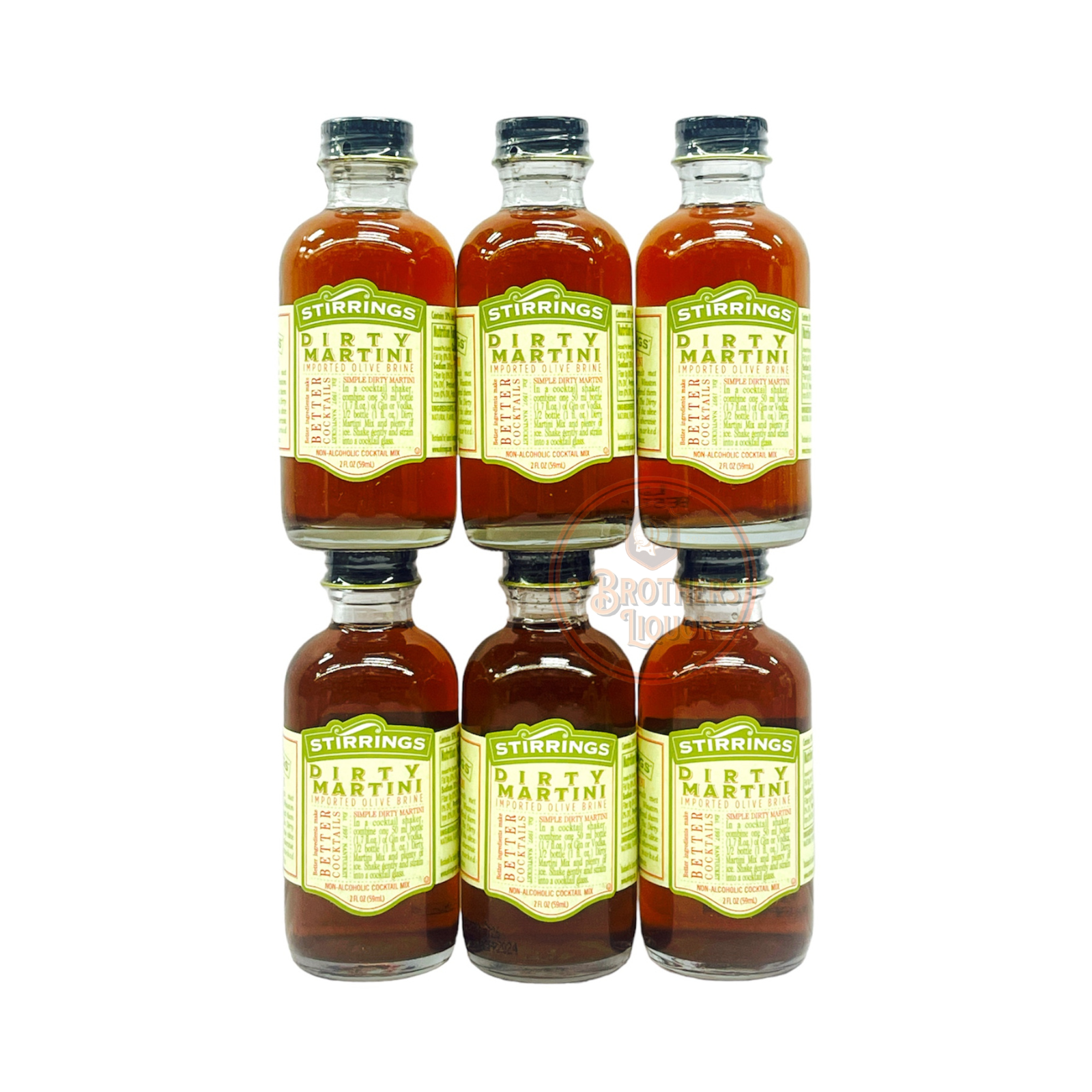Stirrings Dirty Martini Non-Alcoholic Cocktail Mini Shots (6 Of