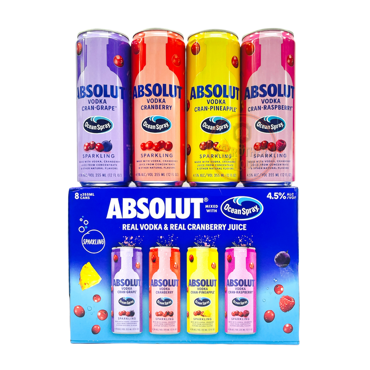 Absolut Vodka Mixed With Ocean Spray 8Pk Juice Cocktails – 3brothersliquor