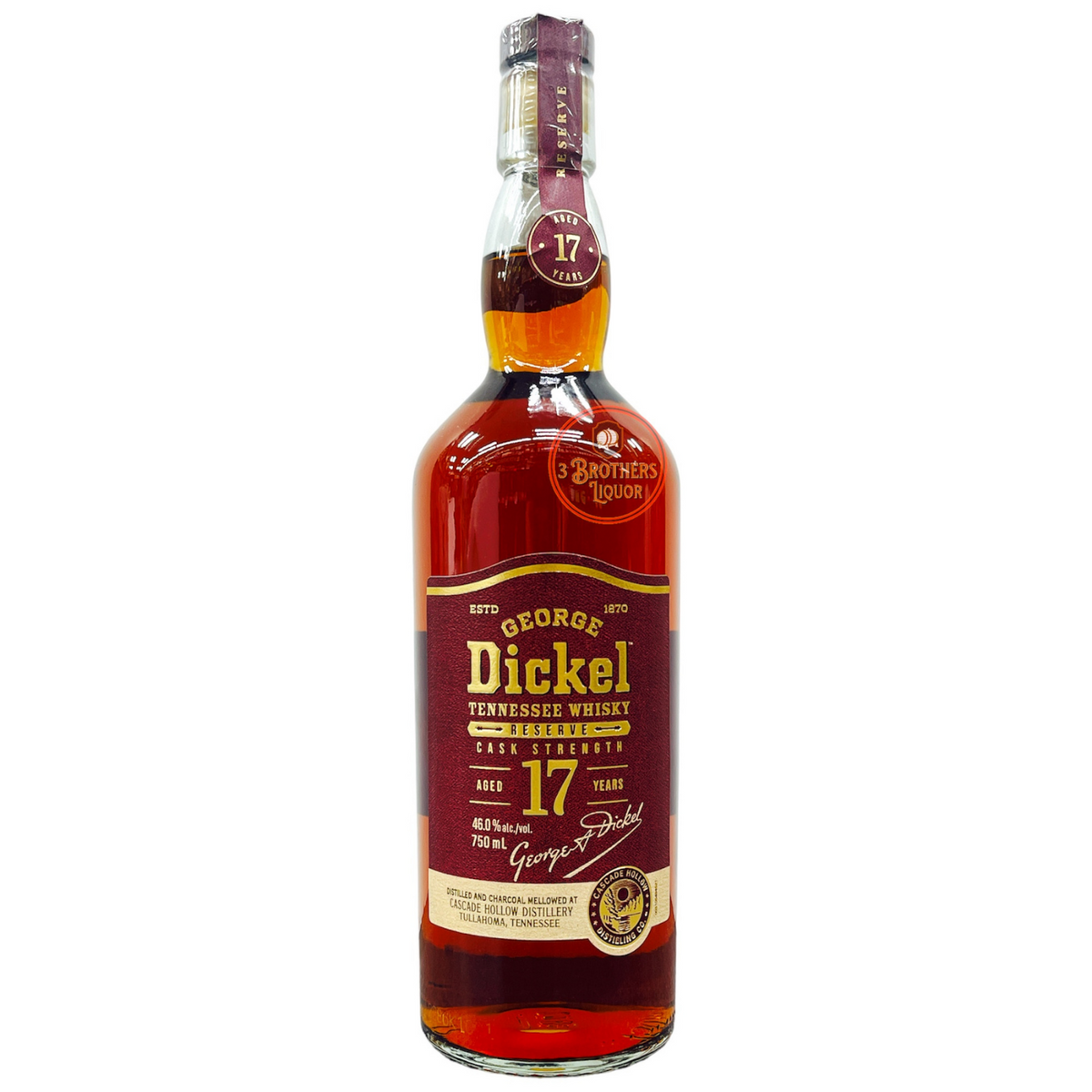 George Dickel Aged 17 Years Cask Strength Tennessee Whisky ...