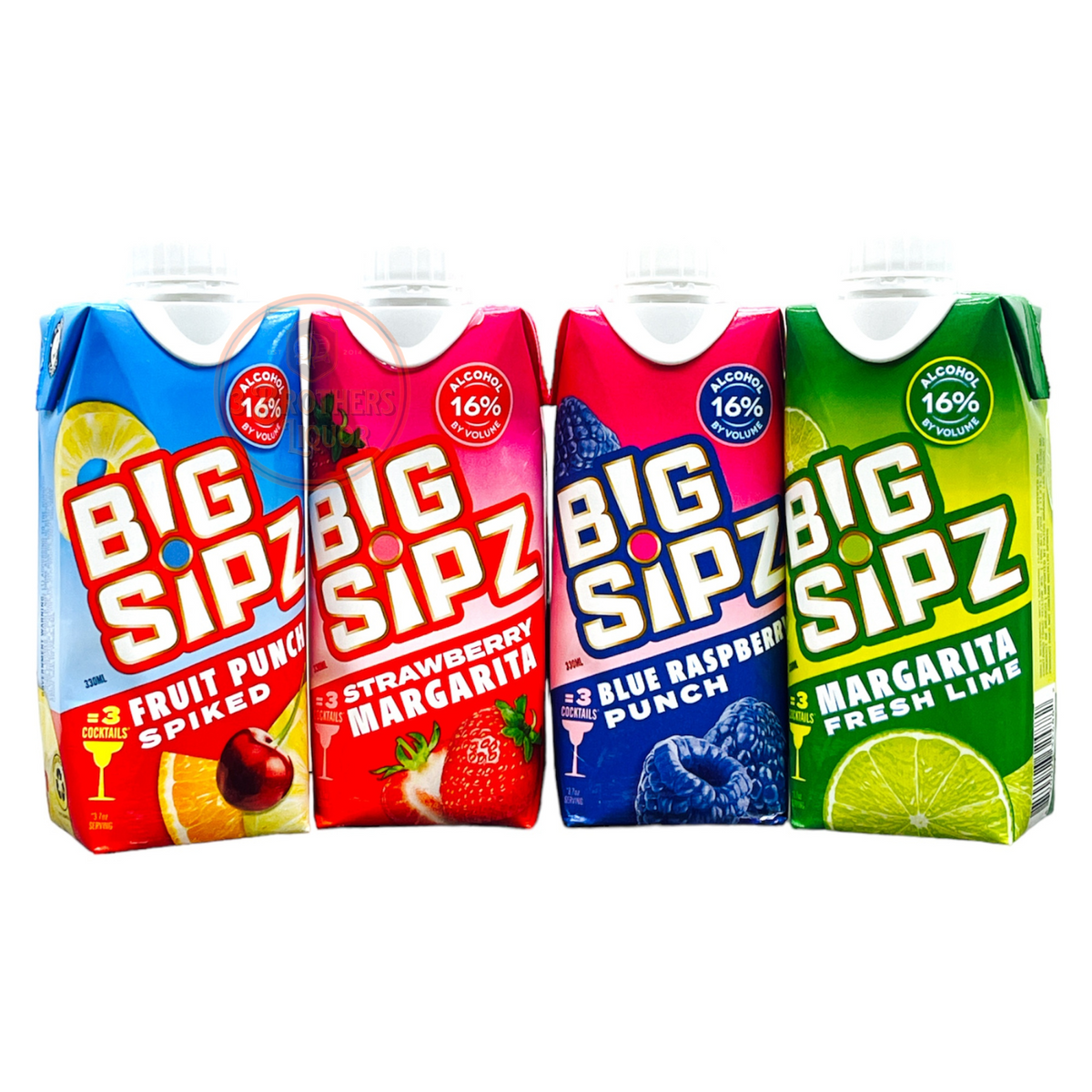 Big Sipz 4Pk Bundle Set Malt Beverage Cocktail – 3brothersliquor