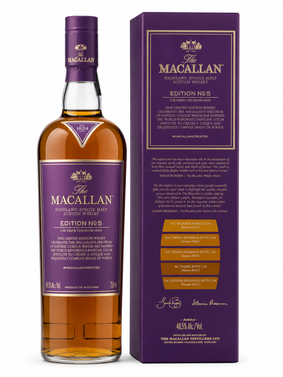 ウイスキー The MACALLAN EDITION No.5 The Macallan Edition No. 5 Single Malt Scotch Whisky 750ml