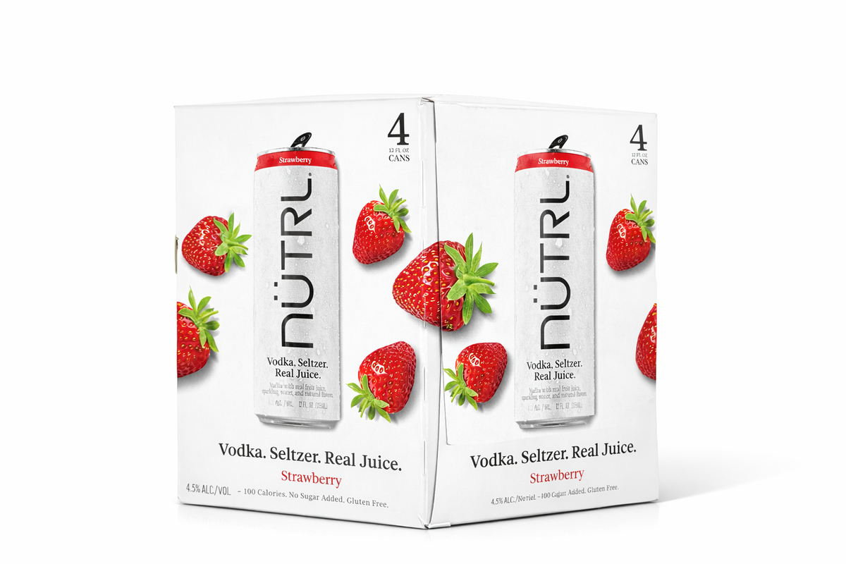 Nutrl Vodka Seltzer Strawberry Flavor 4Pk Cans – 3brothersliquor