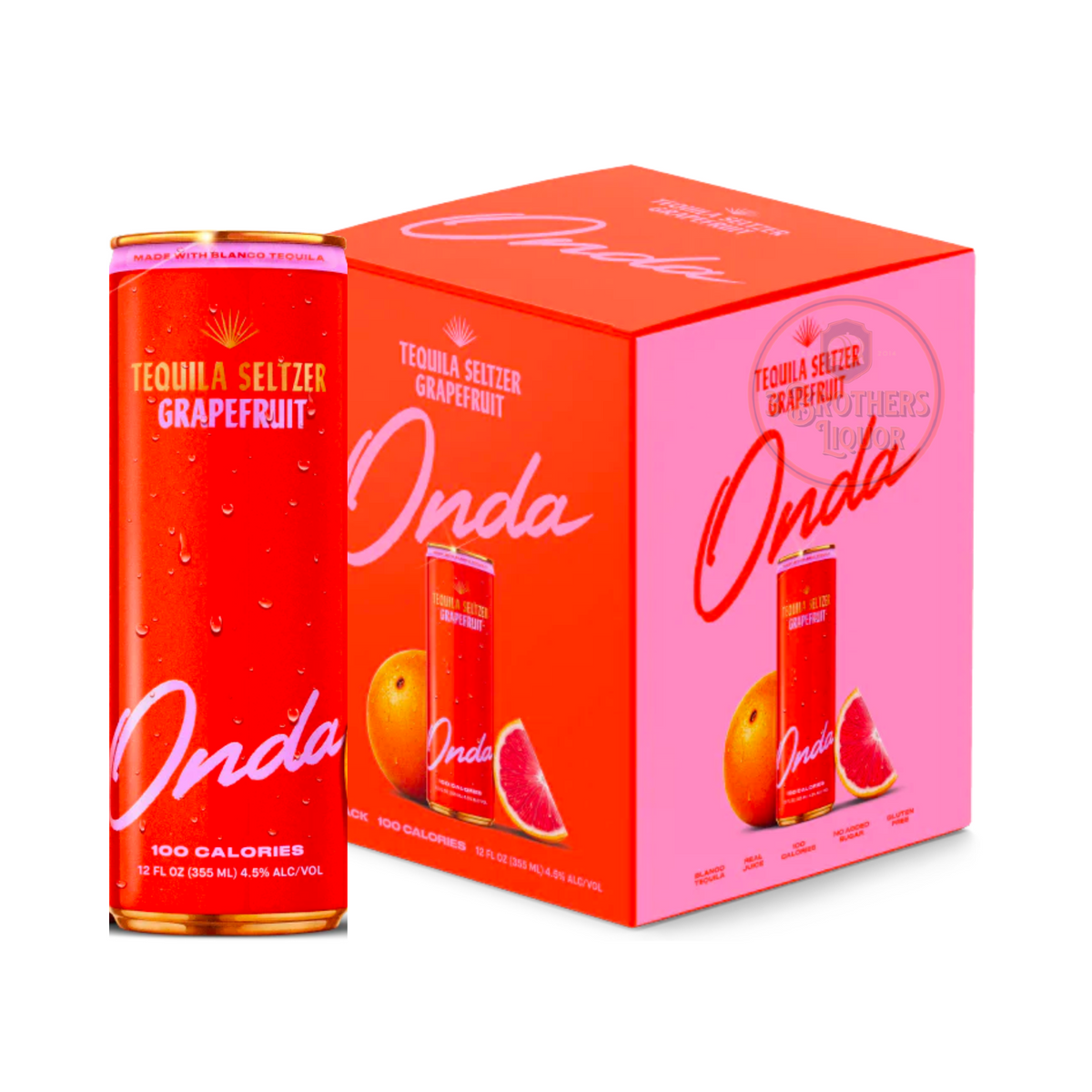 Onda Grapefruit Tequila Seltzer RTD 4PK By Shay Mitchell & Drake