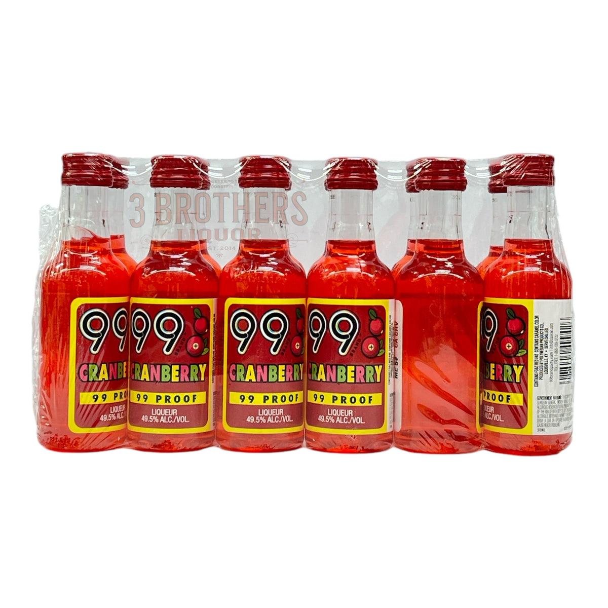 99 Brand Cranberry Flavored Liqueur Mini Shots (12 Of 50ML ...