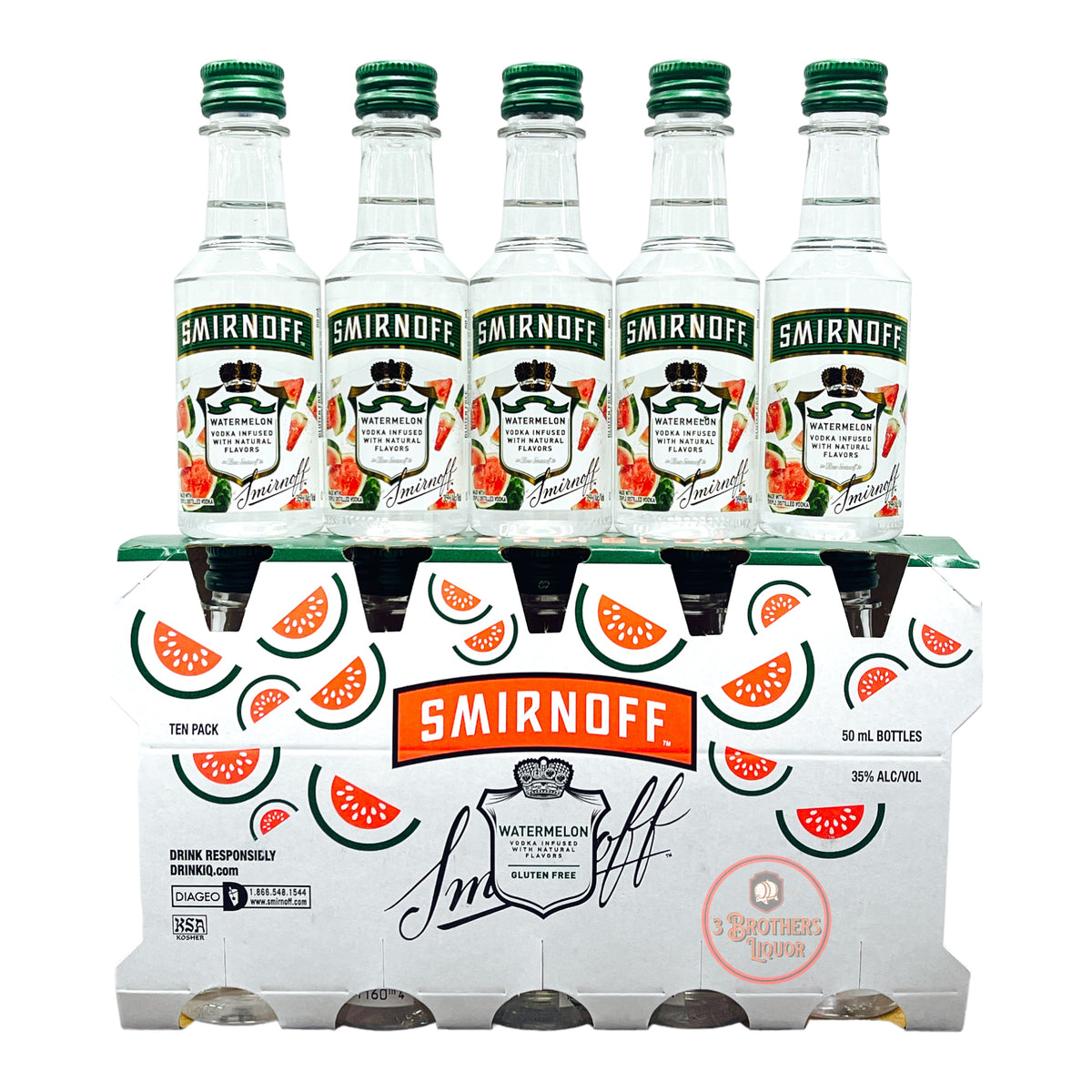 Smirnoff Watermelon Flavored Vodka Mini Shots (10 Of 50ML ...