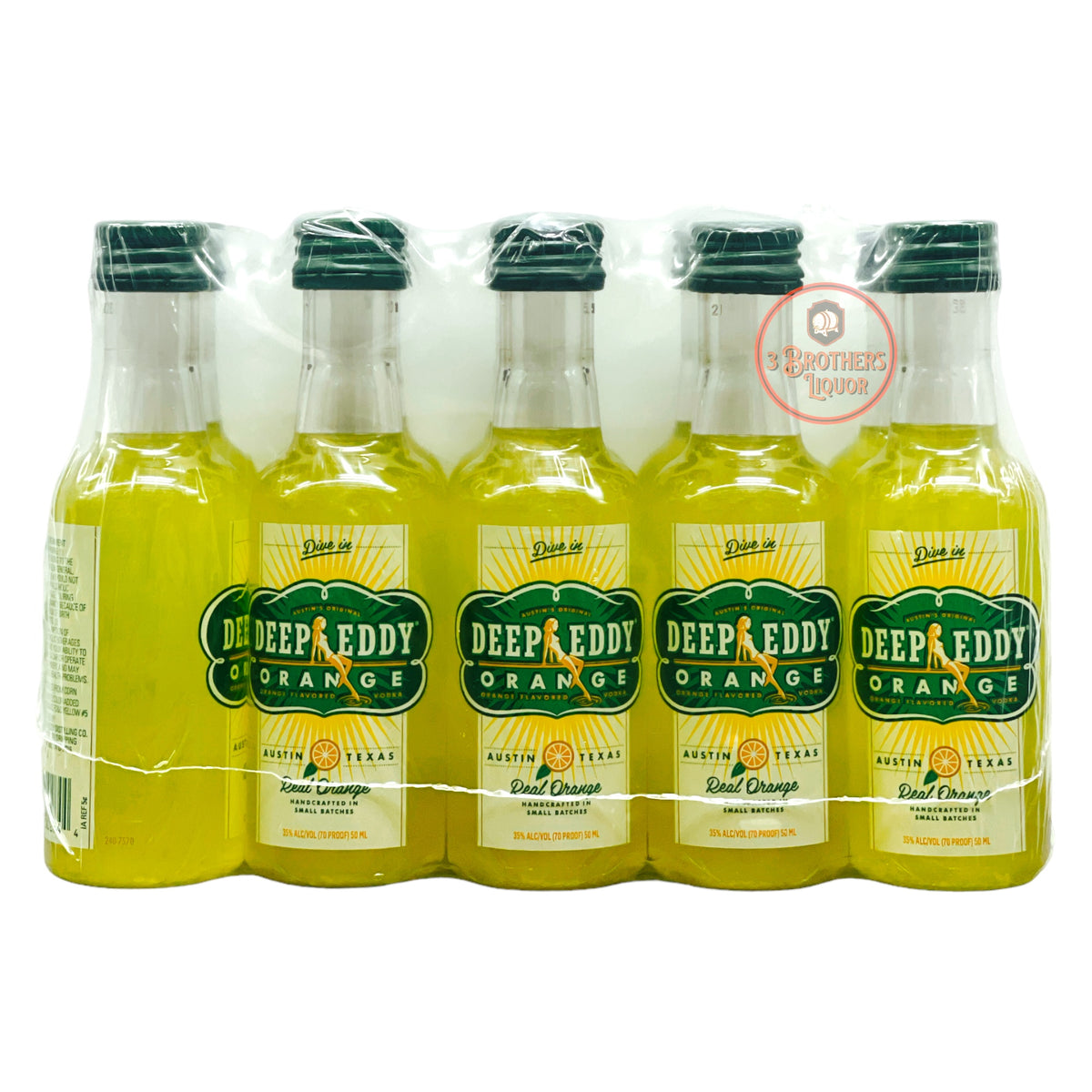 Deep Eddy Orange Flavored Vodka Mini Shots (10 Of 50ML) 3brothersliquor