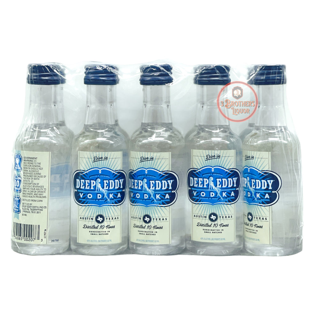 Deep Eddy Regular Vodka Mini Shots 10 Of 50ml 3brothersliquor 9879