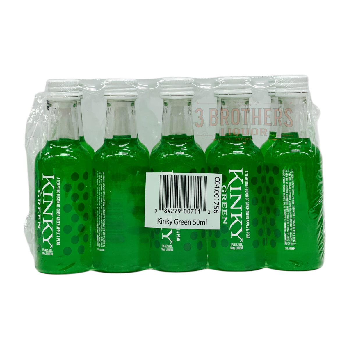 Kinky Green Flavored Liqueur Mini Shots (10 Of 50ML) – 3brothersliquor