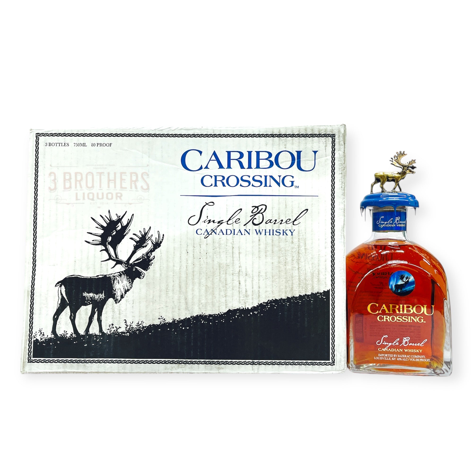カナディアンウイスキー 3本セット Carrington C.C. Time Caribou Crossing Single Barrel Canadian Whiskey Case (3 x 750ML