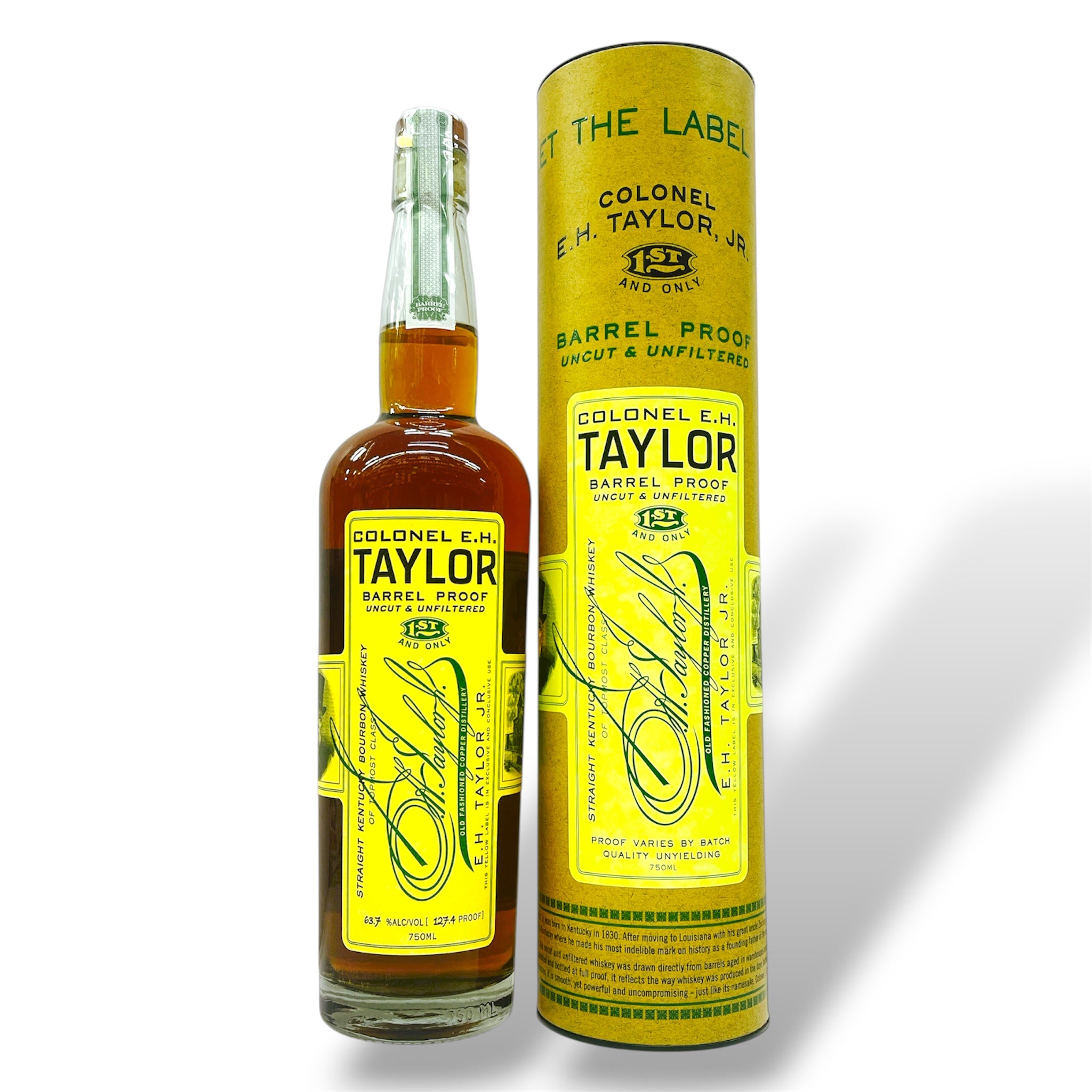未開栓 コロネル E.H. テイラー バレルプルーフ　63.65% 750ml E.H. Taylor Barrel Proof Bourbon Whiskey Uncut & Unfiltered (127.4