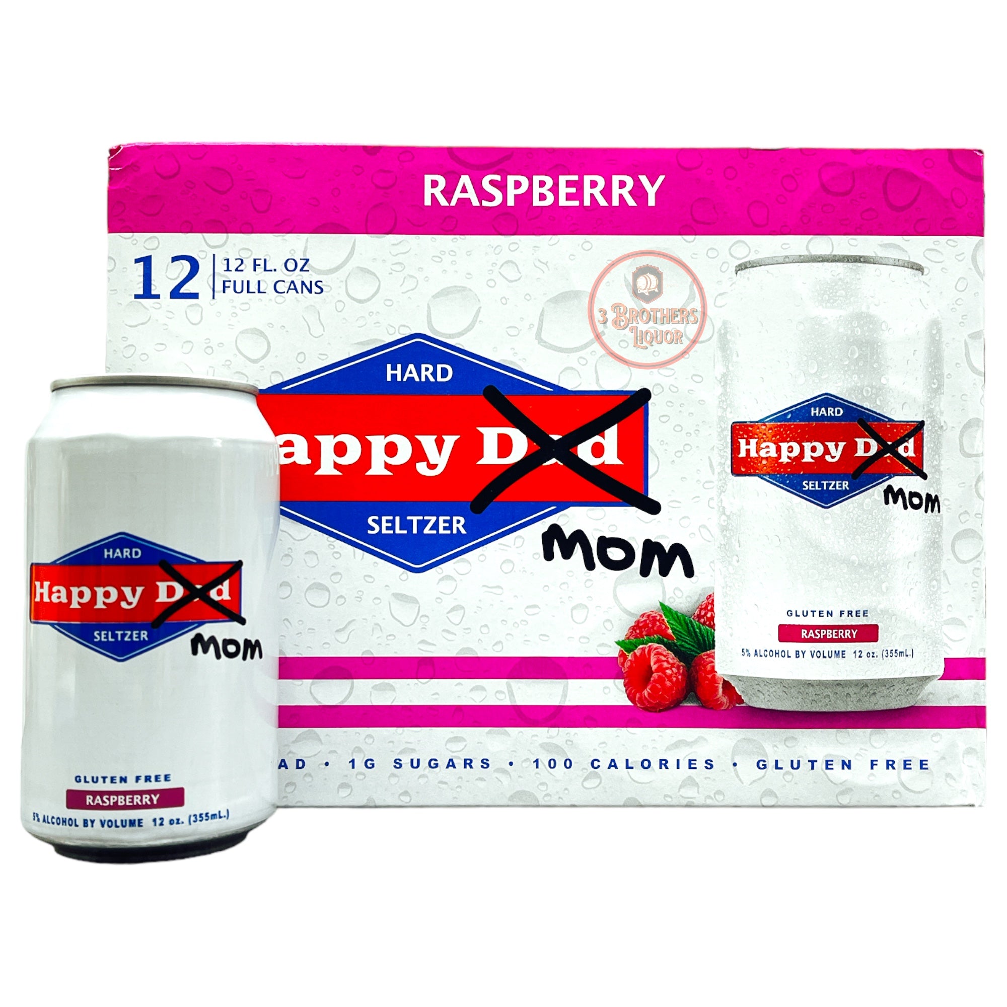 Red Raspberry Seltzer Happy Mom Raspberry Hard Seltzer By Happy Dad (2023 Limited Edition ...