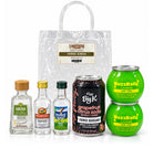 Three Kings cocktail bag with ingredients outside the bag