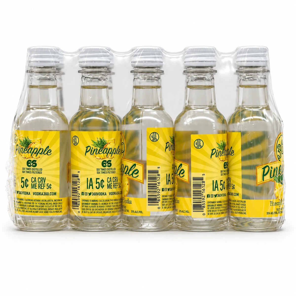 360 Pineapple Flavored Vodka Mini Shots (10 Of 50ML)