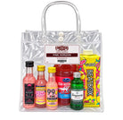 Pink Horizon cocktail bag with ingredients inside the bag