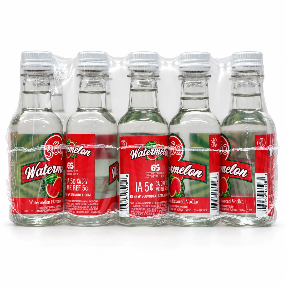 360 Watermelon Flavored Vodka Mini Shots (10 Of 50ML)