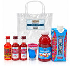 Liquid Luxe cocktail bag with ingredients outside the bag