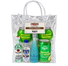 Triple Trouble cocktail bag with ingredients inside the bag