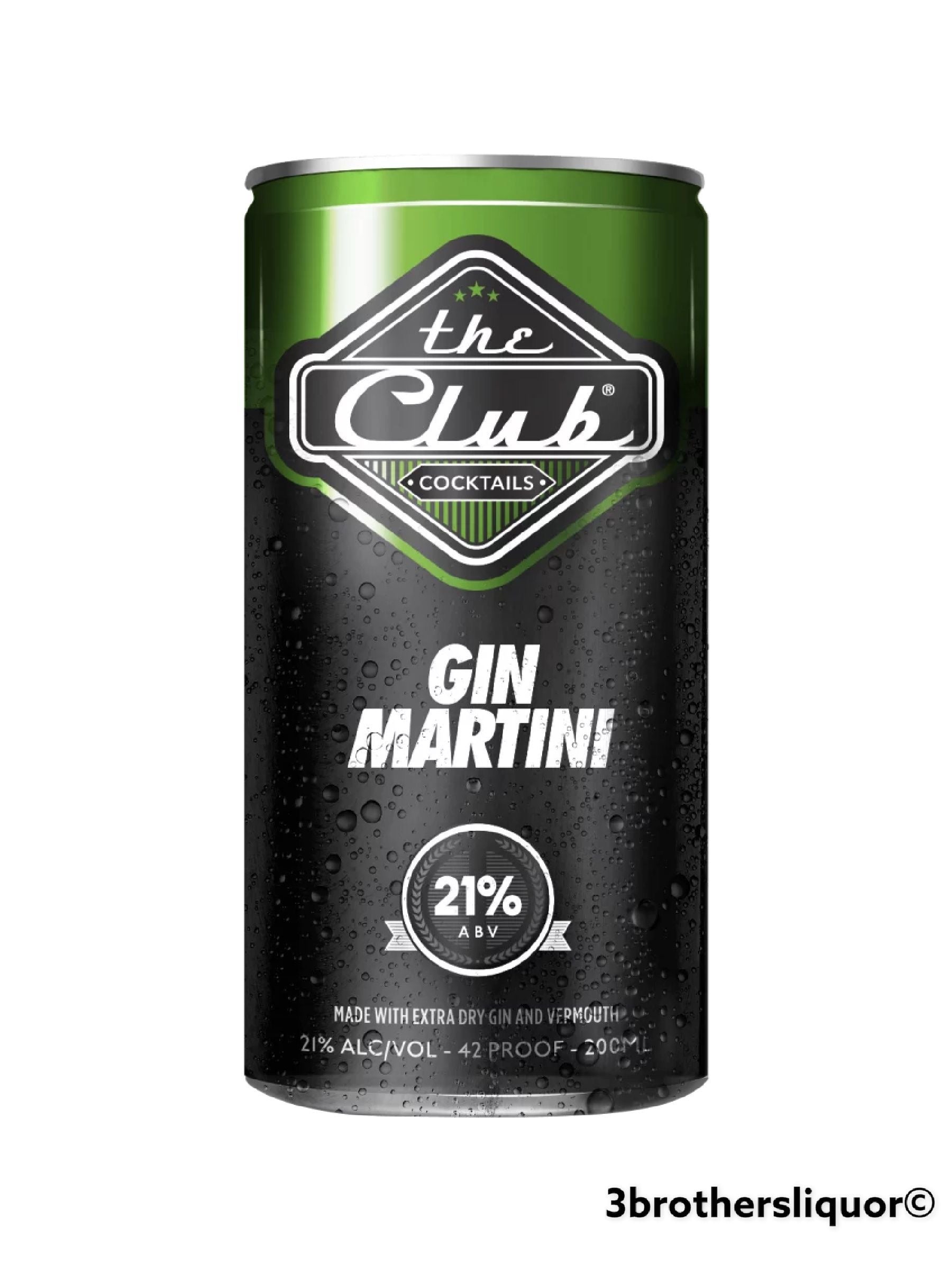 The Club Gin Martini Ready To Drink Can Cocktail – 3brothersliquor